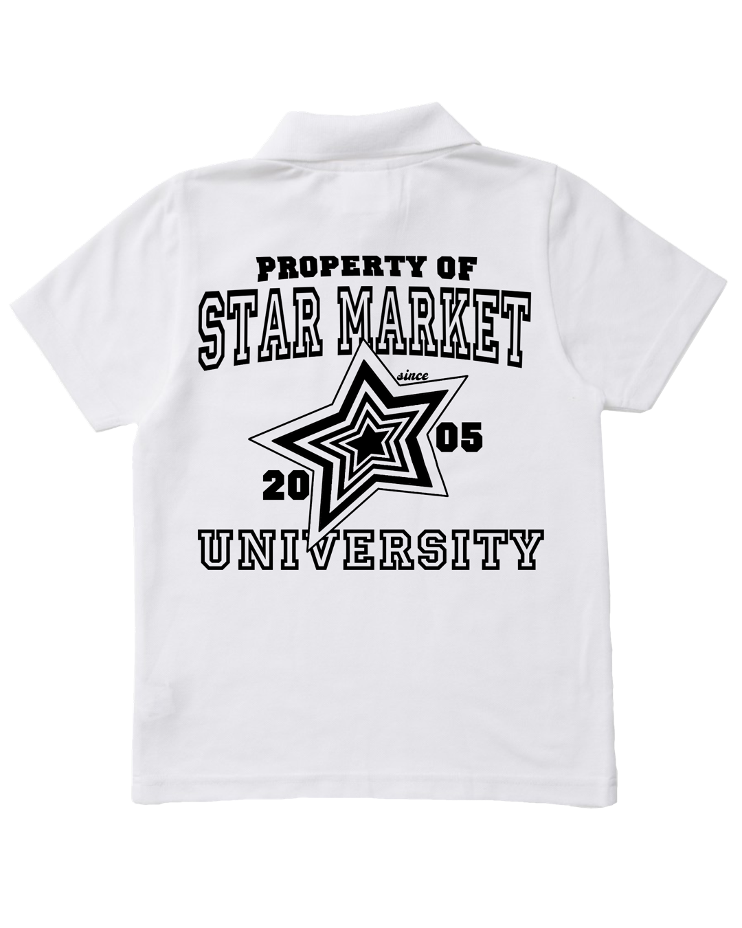 SMU STAR FLAG POLO (WHITE/BLACK)