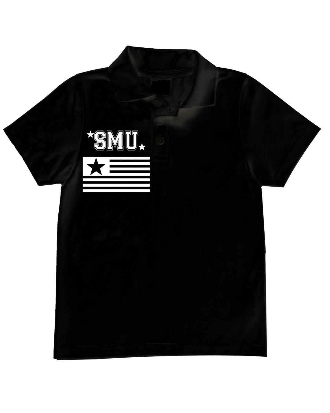 SMU STAR FLAG POLO (BLACK)