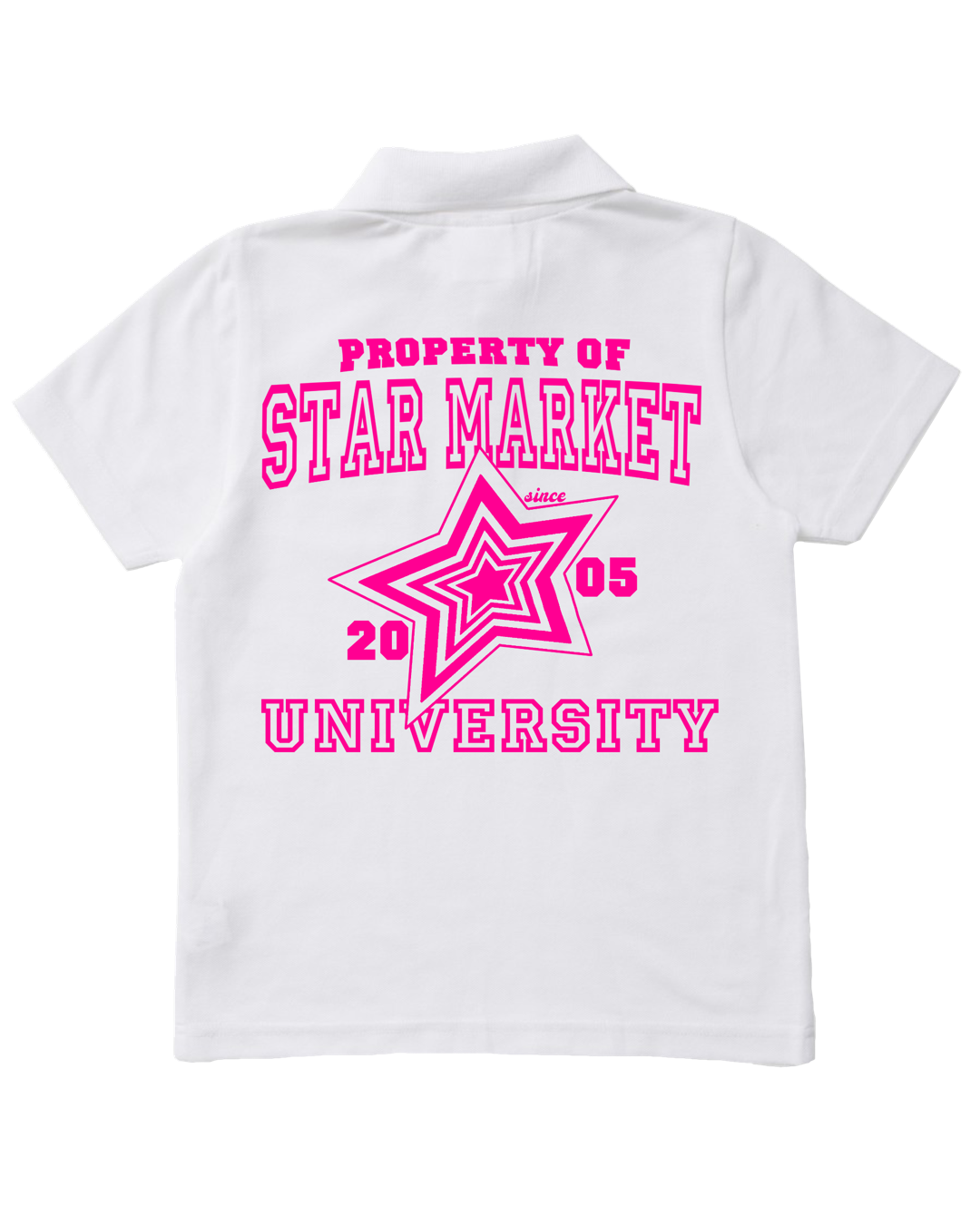 SMU STAR FLAG POLO (WHITE/PINK)